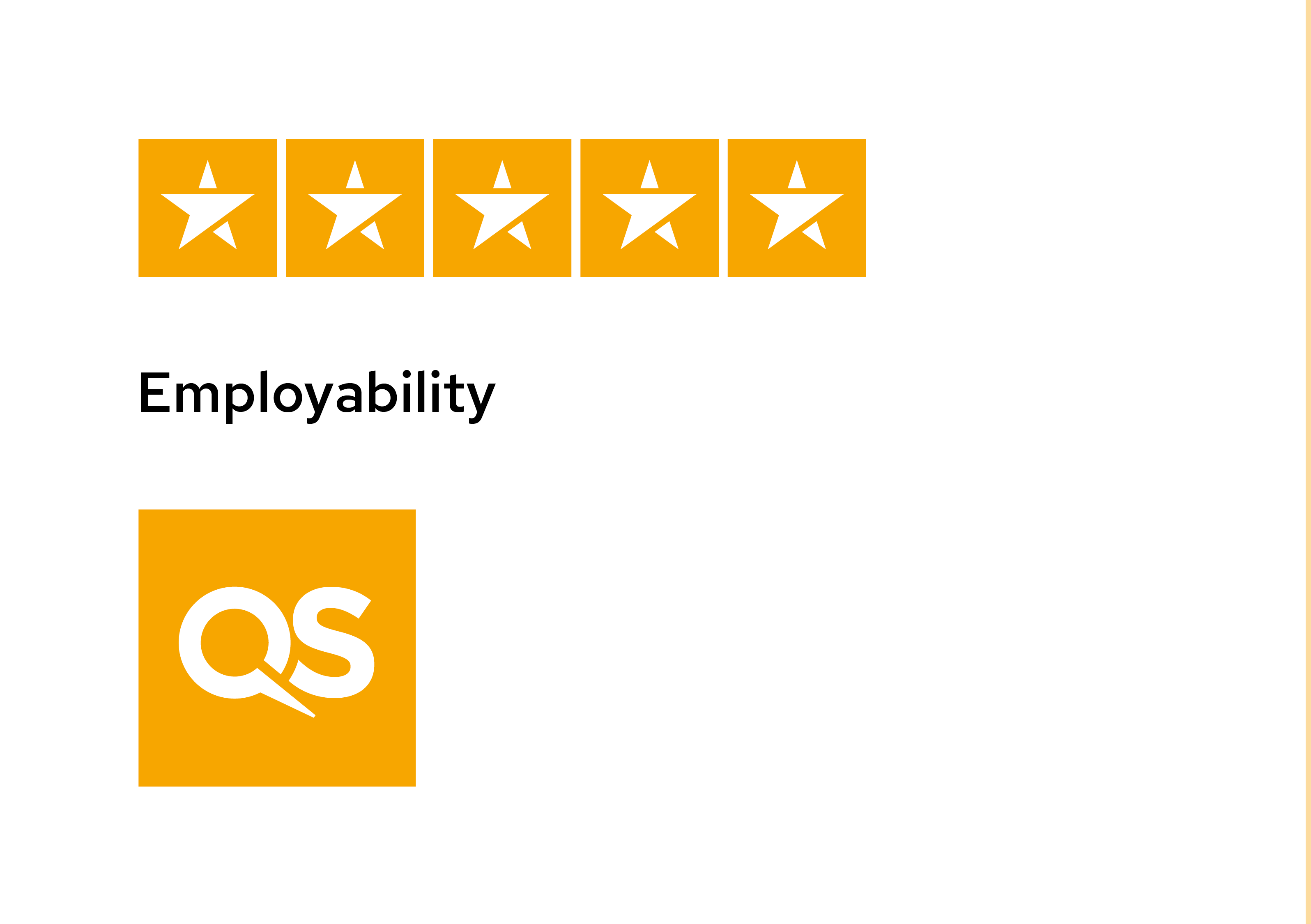 QS 5 star Employability